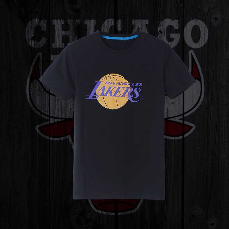 Men's Lakers Fresh Logo Black Short Sleeve T-Shirt FengYun,We sell and wholesale Men's Lakers Fresh Logo Black Short Sleeve T-Shirt FengYun on line form chian!